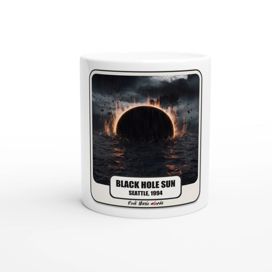Tazza con la stampa Rock Art «Black Hole Sun»