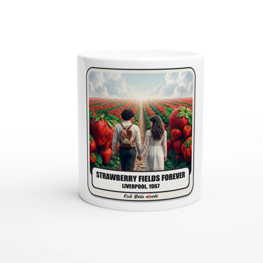 Tazza con la stampa Rock Art «Strawberry Fields Forever»