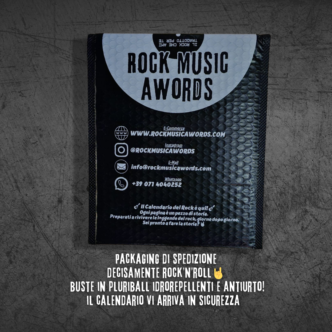 Calendario del Rock 2025 "Accadde Oggi" Sconto 35% - Spedizione Gratuita