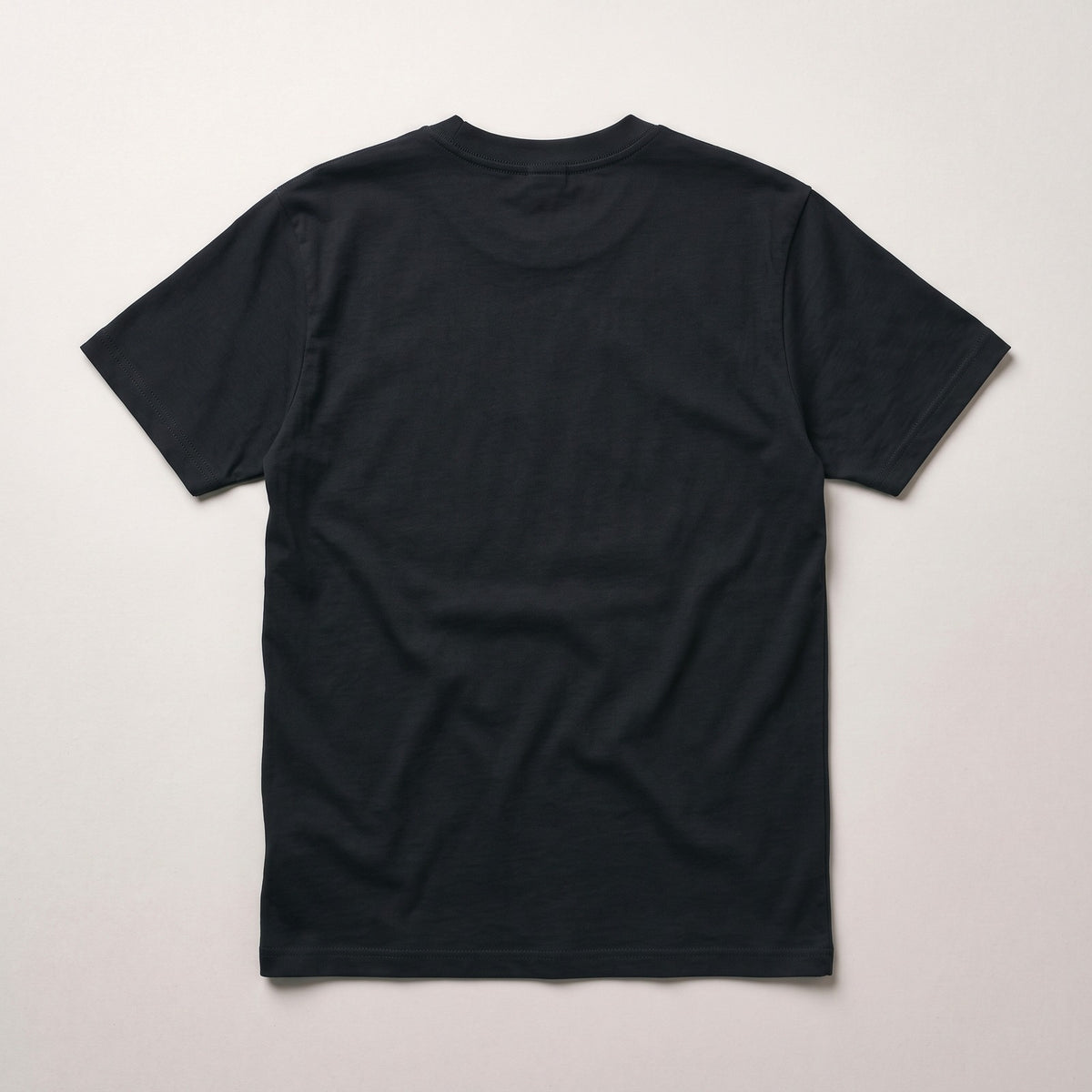 Il retro della t-shirt nera «Black Hole Sun – Seattle, 1994»: liscio, la stampa è solo davanti (ricostruzione al computer)